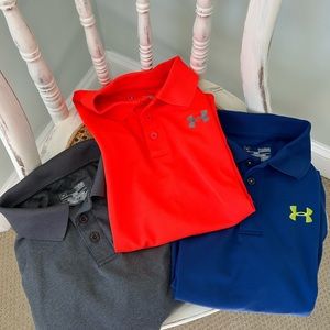 Under Armour boys large golf shirts
